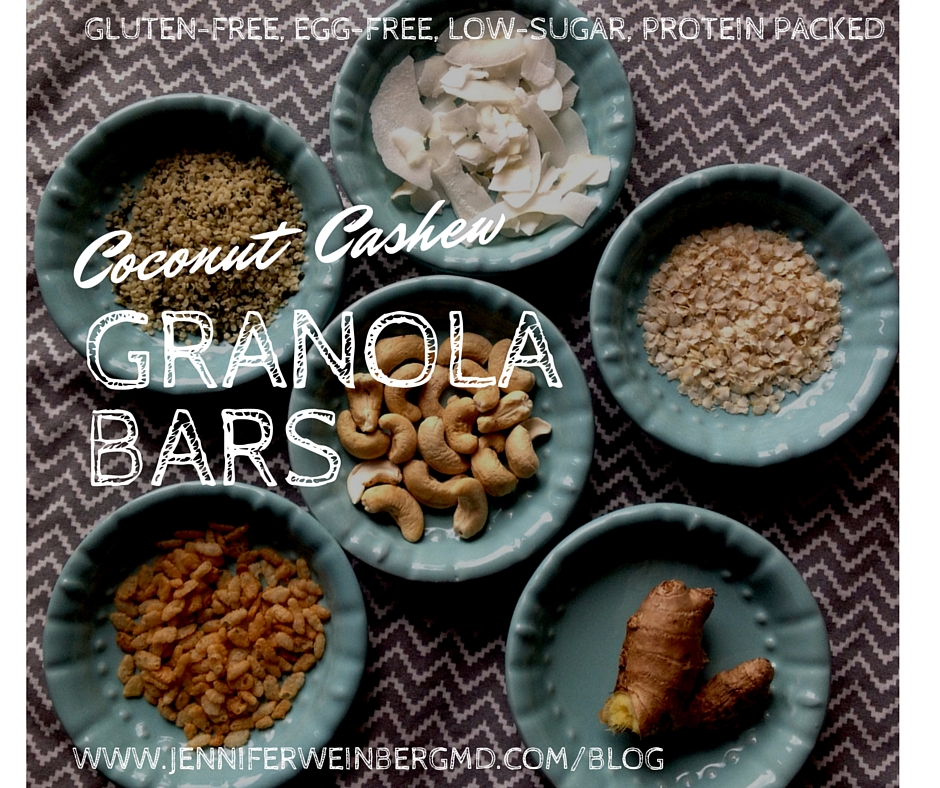 Coconut Cashew granola bars