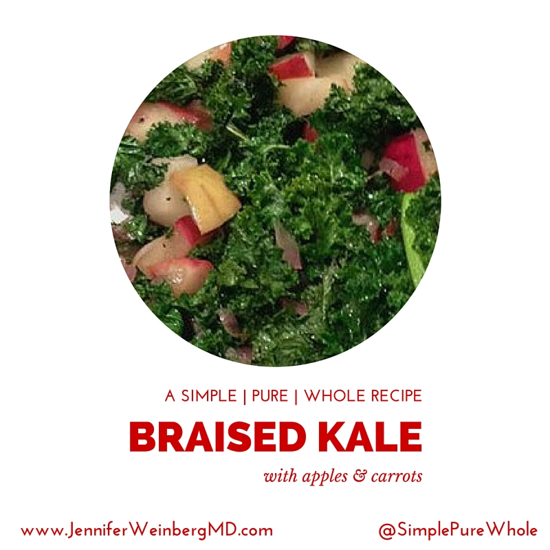 Braised Kale c apples & carrots