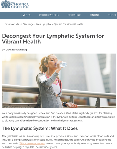 Decongest Your Lymphatic System for Vibrant Health www.JenniferWeinbergMD.com #detox #cleanse #health #lifestyle #ayruveda #science #medicine #clean #weightlloss