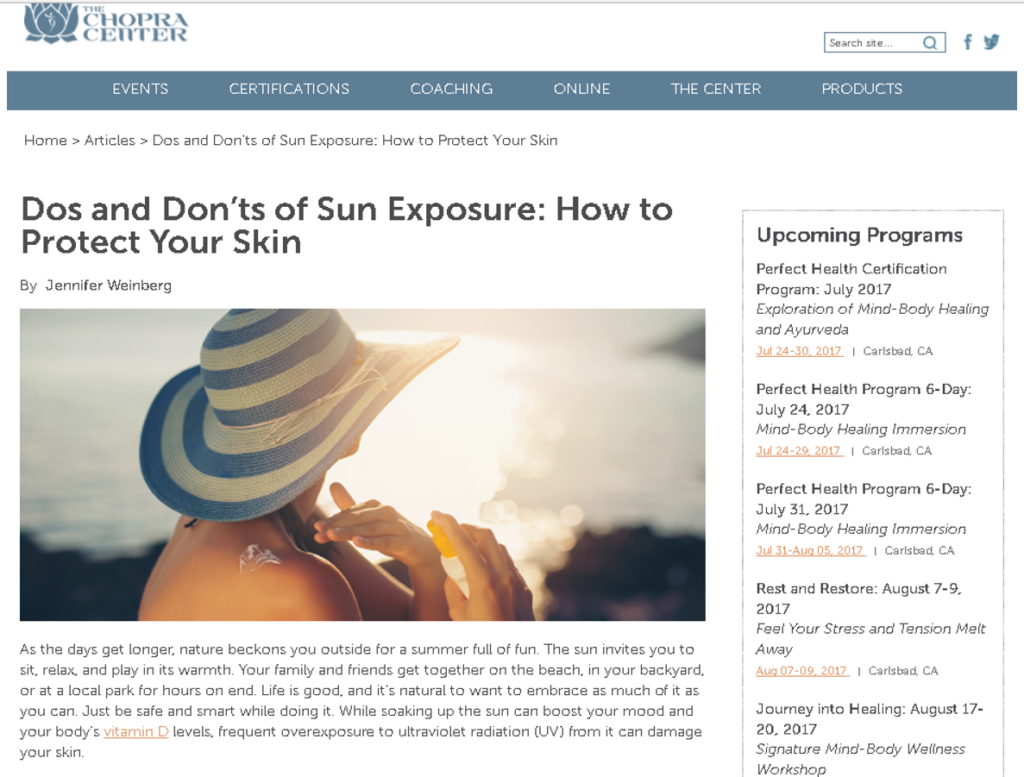 Stay safe in the #summer #sun with these Dos and Don'ts www.JenniferWeinbergMD.com