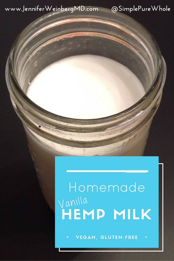 Homemade hemp milk