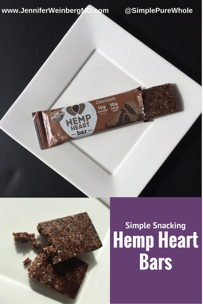 Hemp Heart Bars: A simple real food snack! Review www.jenniferweinbergmd.com