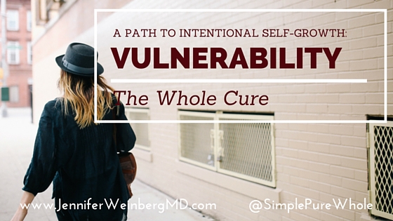 One of the most profound paths to intentional self-growth is #vulnerability. #compassion #peace #psychology #stressmanagement #stress #wellness #health www.JenniferWeinbergMD.com