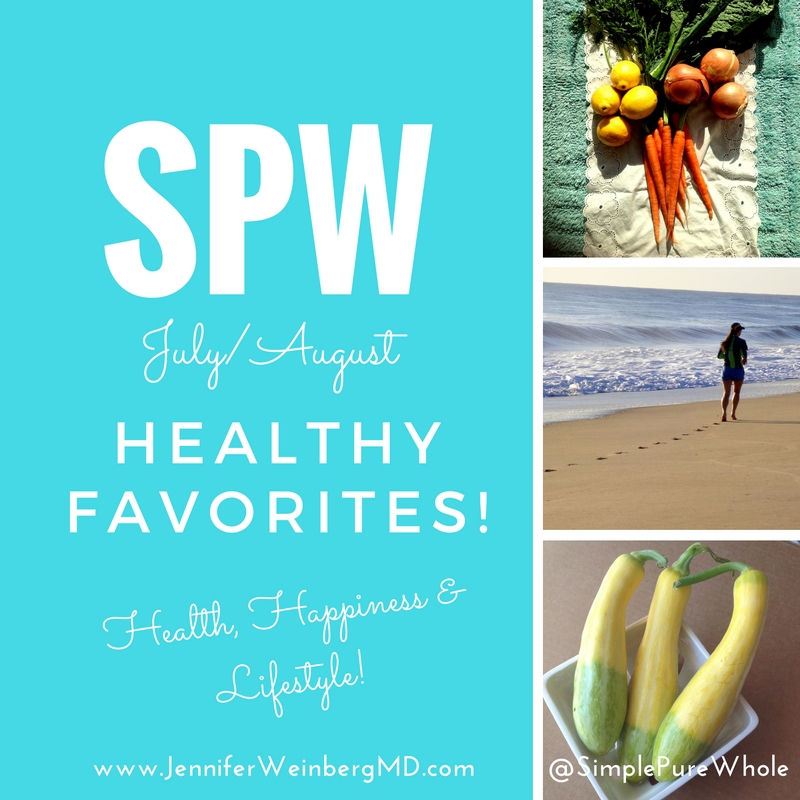 July & August #healthy favorites: brain benefits of #exercise, zephyr squash, carrot seed oil and more! www.jenniferweinbergMD.com