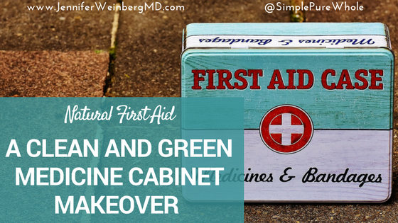 A Clean and Green Medicine Cabinet Makeover for Natural First Aid #clean #green #eco #natural #naturalliving #nontoxic #ecoliving #minimalism #firstaid #personalcare #skincare #skin www.JenniferWeinbergMD.com