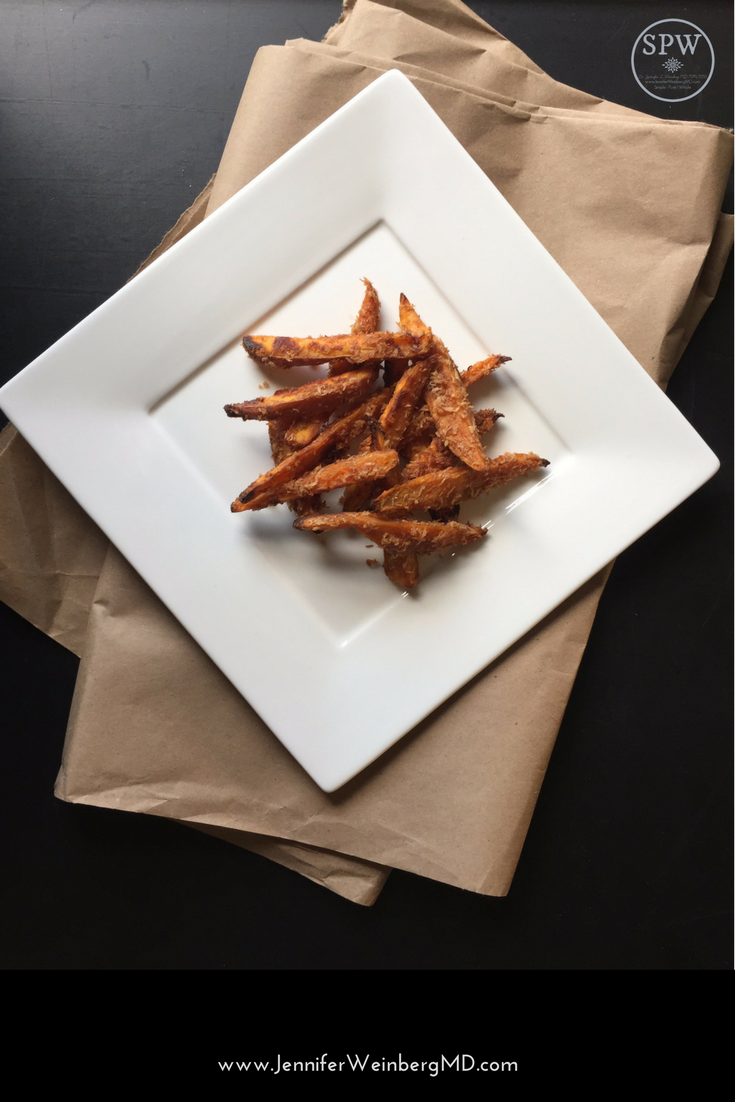 Cinnamon Coconut oven-baked sweet potato fries