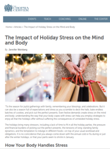 The Impact of Holiday Stress on the Mind and Body
