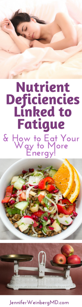 There are many common nutrient deficiencies linked to fatigue. Here is what you need to know so you can eat your way to more energy with lifestyle medicine!