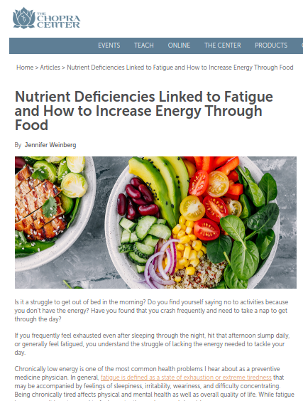 Nutrient Deficiencies Linked to Fatigue and How to Increase Energy Through Food